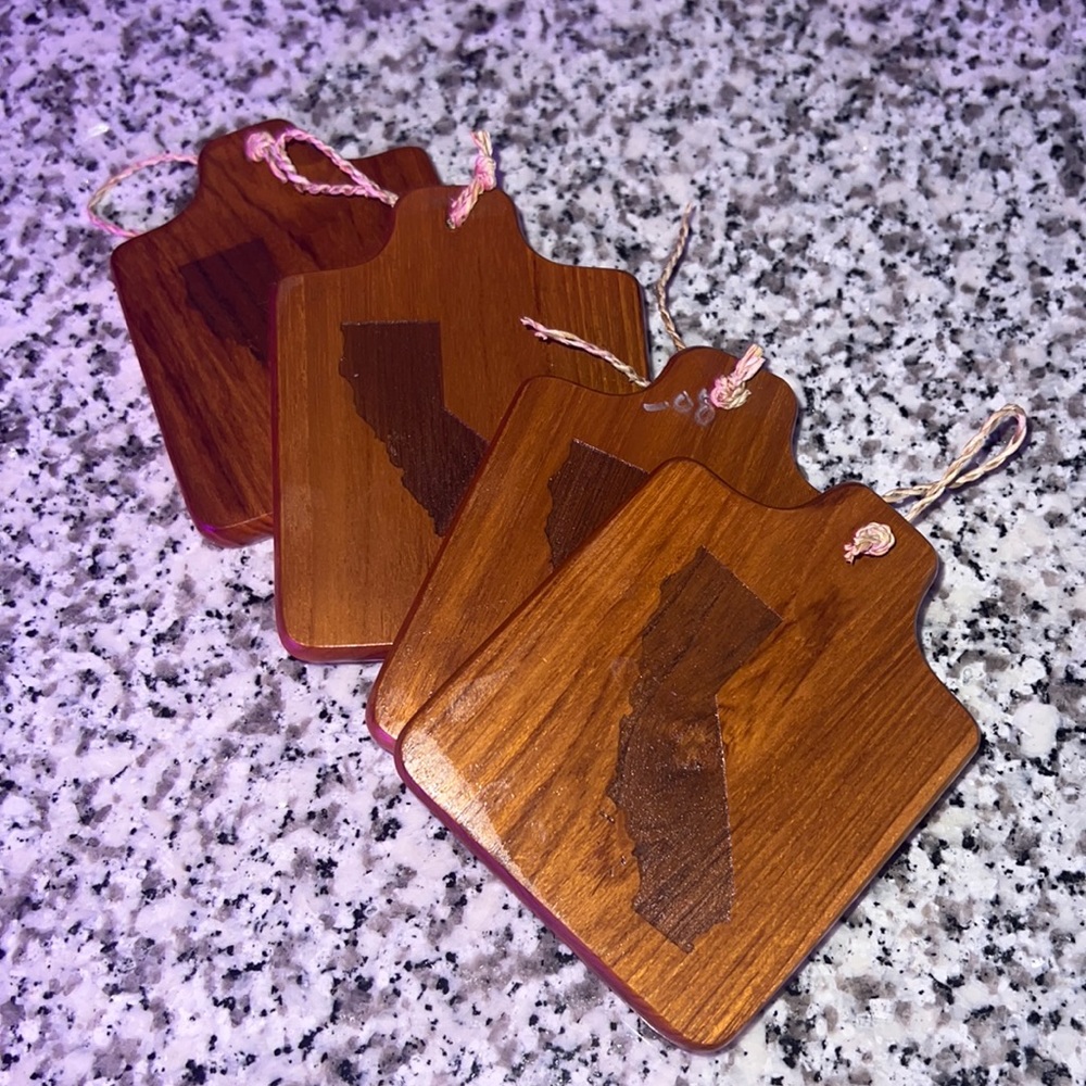 California wood coasters